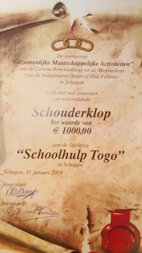 schouderklop Odd fellow loge